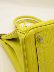 HERMES Birkin 30 - Lime with Palladium Hardware [🄽]