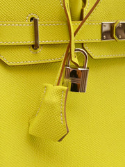 HERMES Birkin 30 - Lime with Palladium Hardware [🄽]