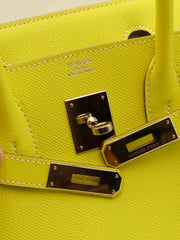 HERMES Birkin 30 - Lime with Palladium Hardware [🄽]