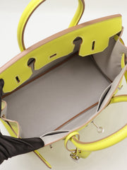 HERMES Birkin 30 - Lime with Palladium Hardware [🄽]