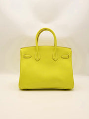 HERMES Birkin 30 - Lime with Palladium Hardware [🄽]