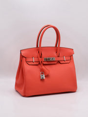 HERMES Birkin 30 - Rose Texas with Palladium Hardware [🅁]