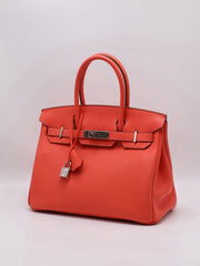 HERMES Birkin 30 - Rose Texas with Palladium Hardware [🅁]