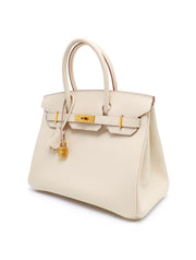 HERMES Birkin 30 - Craie with Gold Hardware