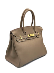 HERMES Birkin 30 - Etoupe with Gold Hardware