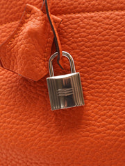 HERMES Bolide 31 - Orange with Palladium Hardware [T]