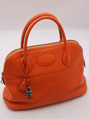 HERMES Bolide 31 - Orange with Palladium Hardware [T]