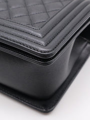 CHANEL Boy Flap Bag 25 Grained Calfskin - Black with Gold Hardware