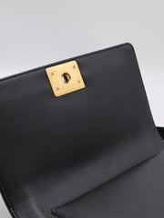 CHANEL Boy Flap Bag 25 Grained Calfskin - Black with Gold Hardware