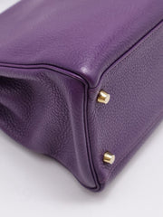 HERMES Kelly 32 - Ultraviolet with Gold Hardware [🄿]
