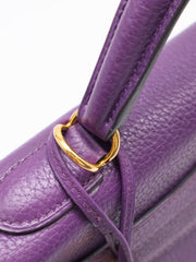 HERMES Kelly 32 - Ultraviolet with Gold Hardware [🄿]