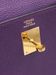 HERMES Kelly 32 - Ultraviolet with Gold Hardware [🄿]