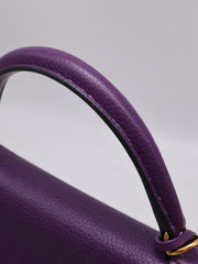 HERMES Kelly 32 - Ultraviolet with Gold Hardware [🄿]