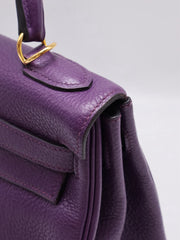 HERMES Kelly 32 - Ultraviolet with Gold Hardware [🄿]