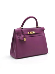 HERMES Kelly 32 - Anemone with Gold Hardware