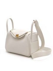 HERMES Mini Lindy - New White with Gold Hardware