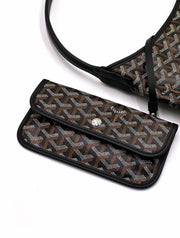 GOYARD Goyardine Bohème Hobo Bag – Black & Tan