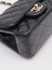 CHANEL Classic Square Mini Flap Bag 17 - Black with Gold Hardware [Series 23]