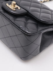 CHANEL Classic Square Mini Flap Bag 17 - Black with Gold Hardware [Series 23]