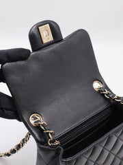 CHANEL Classic Square Mini Flap Bag 17 - Black with Gold Hardware [Series 23]