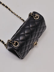 CHANEL Classic Square Mini Flap Bag 17 - Black with Gold Hardware [Series 23]