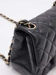 CHANEL Classic Square Mini Flap Bag 17 - Black with Gold Hardware [Series 23]