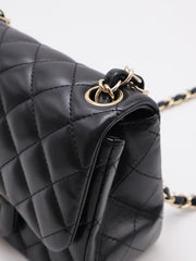 CHANEL Classic Square Mini Flap Bag 17 - Black with Gold Hardware [Series 23]