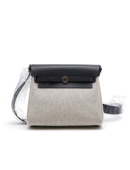 HERMES Herbag Zip 20 - Gris Asphalte with Palladium Hardware