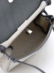 HERMES Herbag Zip 20 - Gris Asphalte with Palladium Hardware