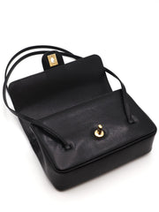 CHANEL 26P Preppy Coco Grained Calfskin Shoulder Bag Small - Black / Gold
