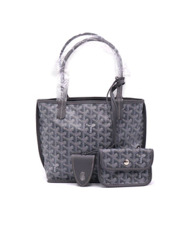 GOYARD Goyardine Mini Anjou Reversible Tote – Grey