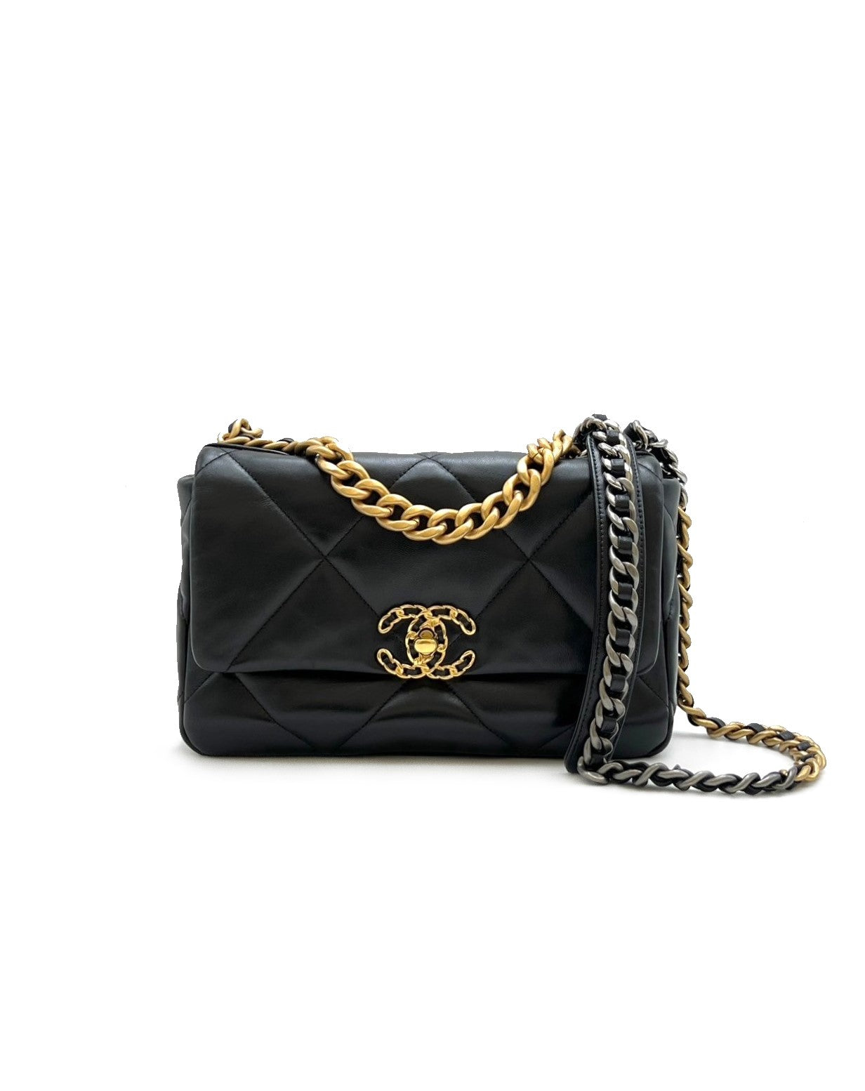 CHANEL 19 Quilted Flap Black - Small