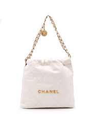 CHANEL 22 Handbag Small - White with Gold Hardware