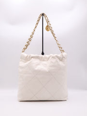 CHANEL 22 Handbag Small - White with Gold Hardware