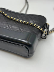 CHANEL Gabrielle Hobo Bag Small - Black [Series number 30]
