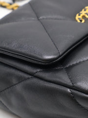 CHANEL 19 Quilted Lambskin Flap Bag 26 - Black with Gold Hardware