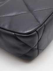 CHANEL 19 Quilted Lambskin Flap Bag 26 - Black with Gold Hardware
