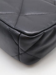 CHANEL 19 Quilted Lambskin Flap Bag 26 - Black with Gold Hardware