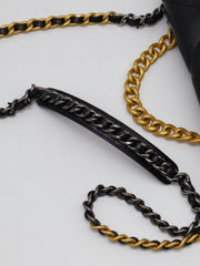 CHANEL 19 Quilted Lambskin Flap Bag 26 - Black with Gold Hardware