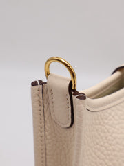 HERMES Mini Evelyne - Nata with Gold Hardware & Polka Dot Strap [Z]