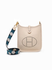 HERMES Mini Evelyne - Nata with Gold Hardware & Polka Dot Strap [Z]