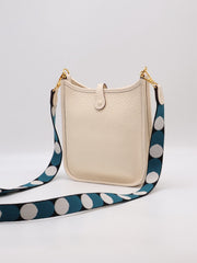 HERMES Mini Evelyne - Nata with Gold Hardware & Polka Dot Strap [Z]