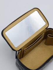 CHANEL Lambskin Pearl Crush Long Vanity Case - Black with Gold Hardware
