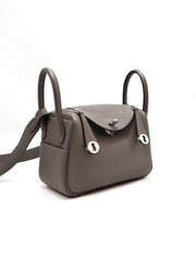 HERMES Mini Lindy - Gris Meyer with Palladium Hardware