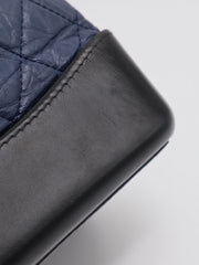CHANEL Gabrielle Backpack - Navy Blue with Silver Hardware [Series 27]
