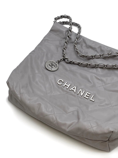 【二手商品】CHANEL 22 Bag - 小號灰銀