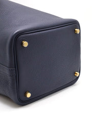 HERMES Picotin 18 - Bleu Nuit with Gold Hardware