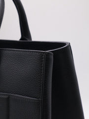 CHANEL Vintage Top Handle Briefcase - Black with Gold Hardware [Series 23]