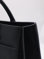CHANEL Vintage Top Handle Briefcase - Black with Gold Hardware [Series 23]