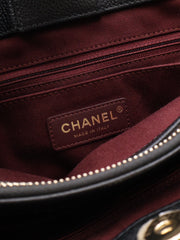 CHANEL Vintage Top Handle Briefcase - Black with Gold Hardware [Series 23]